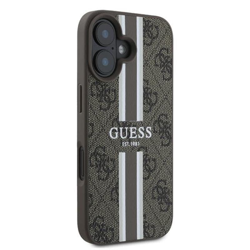 Guess 4G Printed Stripes MagSafe - Case iPhone 16 Plus (brown) 4