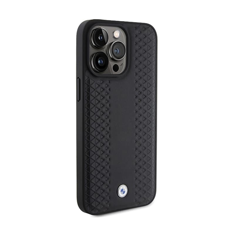 BMW Leather Diamond Pattern - Case for iPhone 15 Pro Max (Black) 4