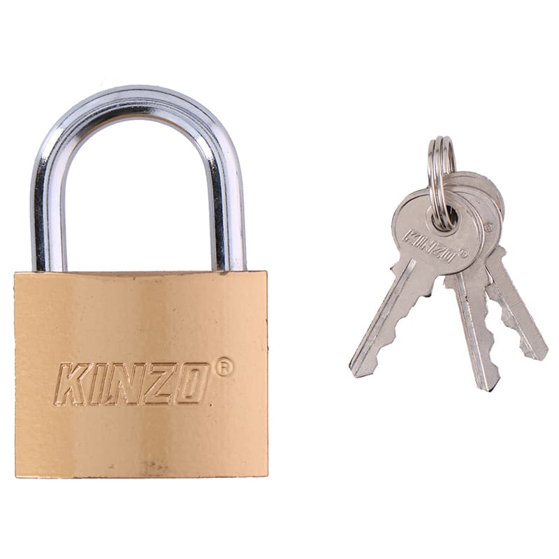 Kinzo - 50 mm brass padlock with three keys 3