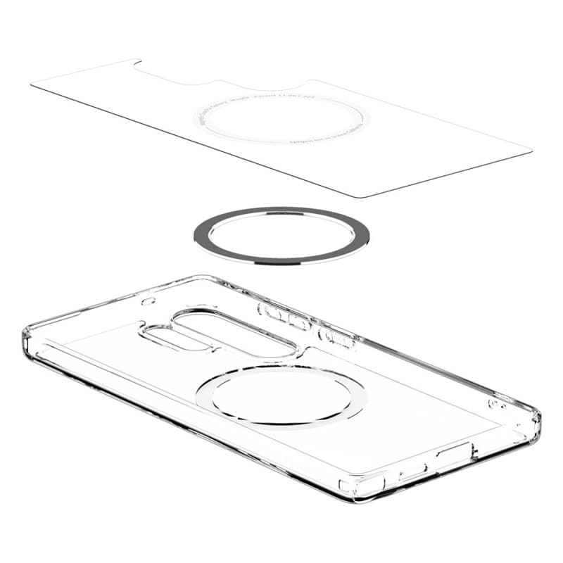 Spigen Ultra Hybrid Mag MagSafe - Case for Samsung Galaxy S25 Ultra (Clear / White) 8