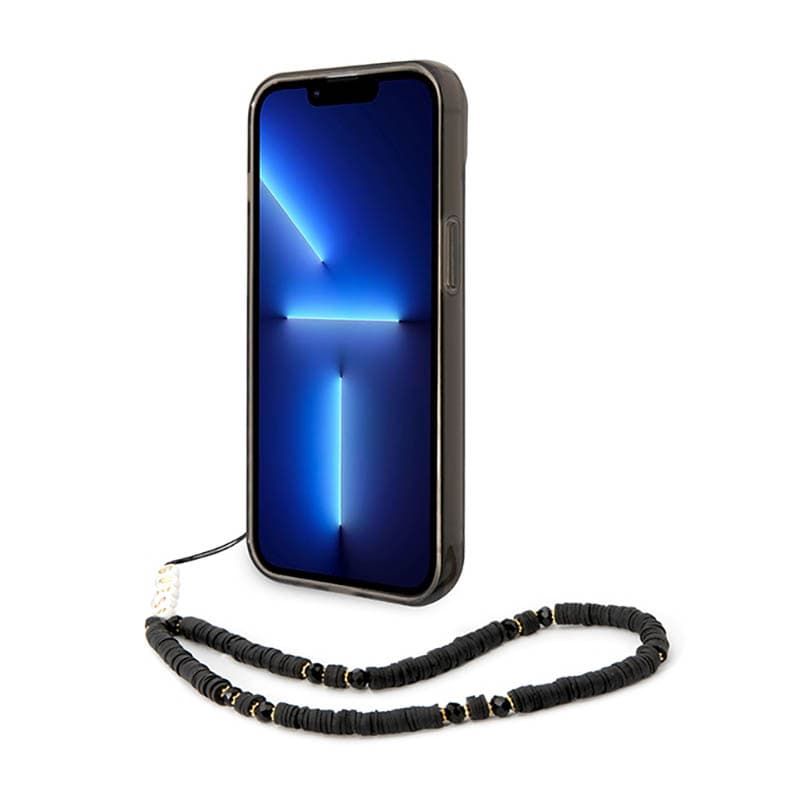 Guess Translucent Pearl Strap - Case for iPhone 14 (Black) 4
