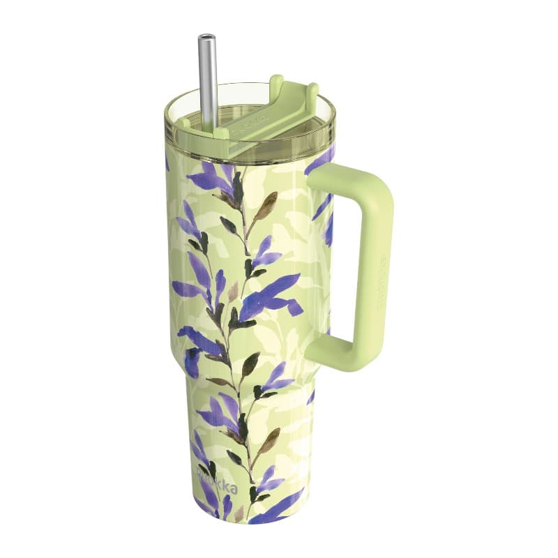 Quokka Stream - Stainless Steel Thermo Mug 1200ml with Straw (Matcha)