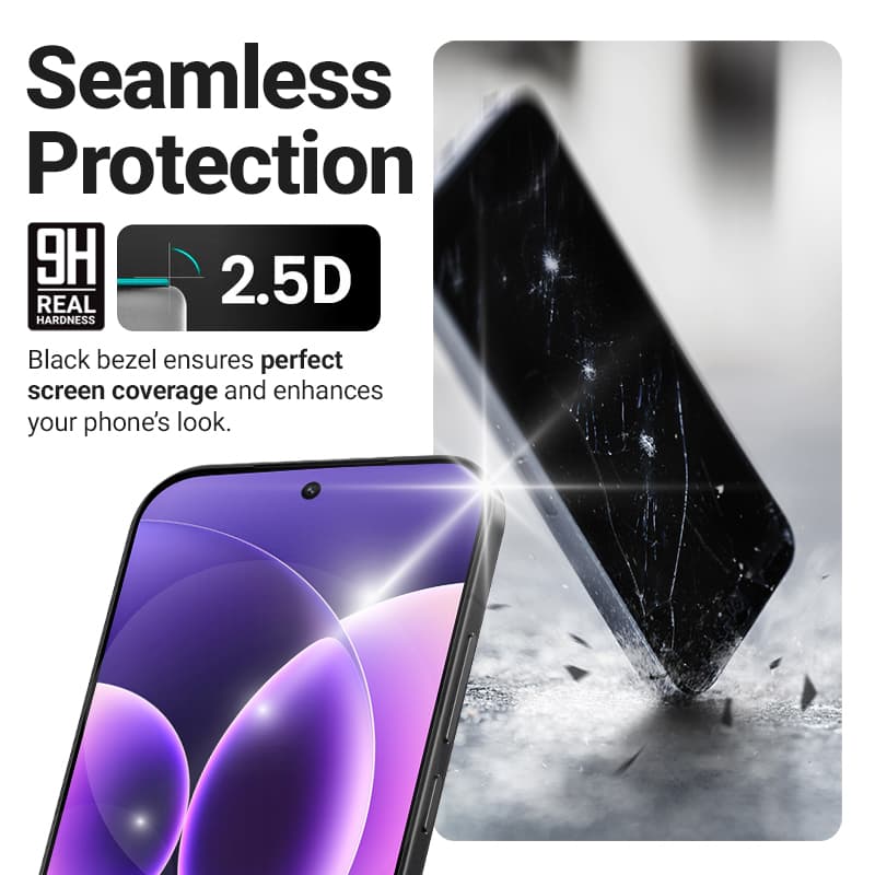 Crong 3D Armour Glass Lite - Full Glue Tempered Glass for Vivo V70 FE 5G 5