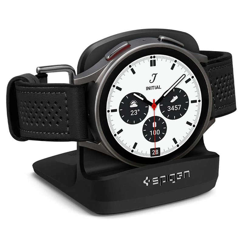 Spigen S353 Night Stand - Charging stand for Samsung Galaxy Watch 5 / 5 Pro / 6 (Black) 8