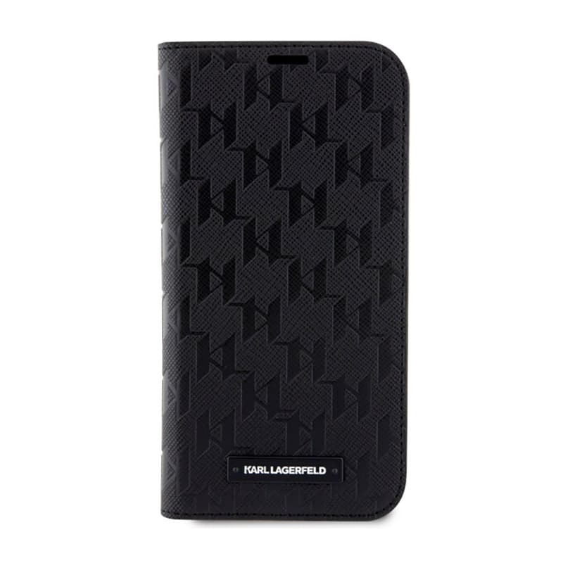 Karl Lagerfeld Booktype Saffiano Monogram - Case for iPhone 14 Pro Max (Black) 3