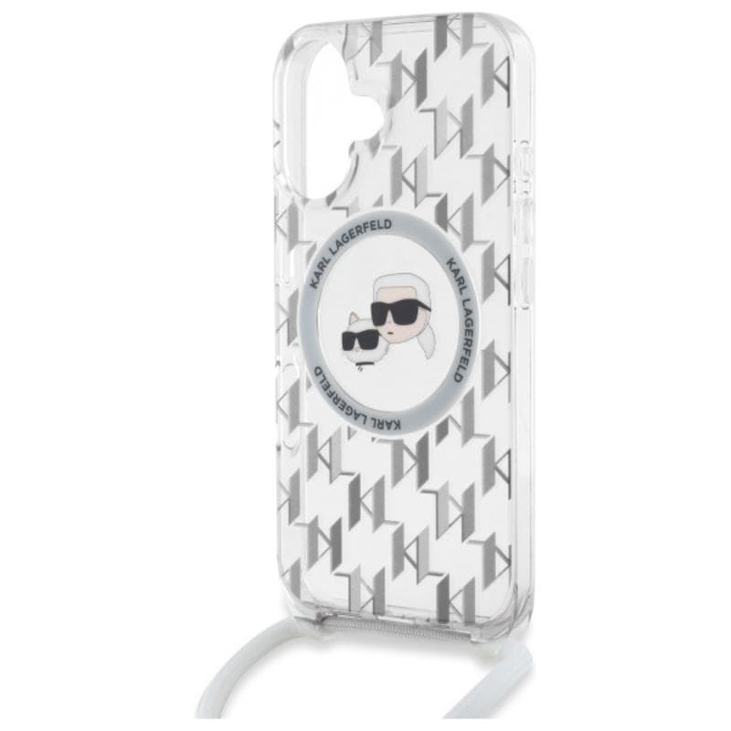 Karl Lagerfeld IML Crossbody Monogram Karl & Choupette Head MagSafe - Case for iPhone 16 (transparent) 5