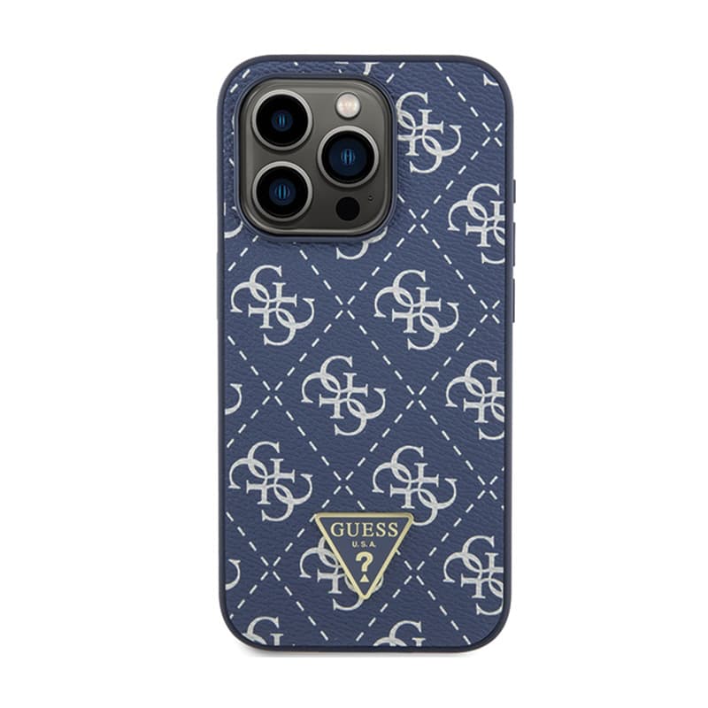 Guess 4G Triangle Metal Logo - Case for iPhone 15 Pro (blue) 3