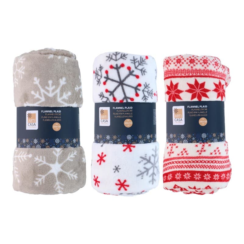 Arti Casa - Flannel Christmas Blanket 150x200 cm (Beige) 4