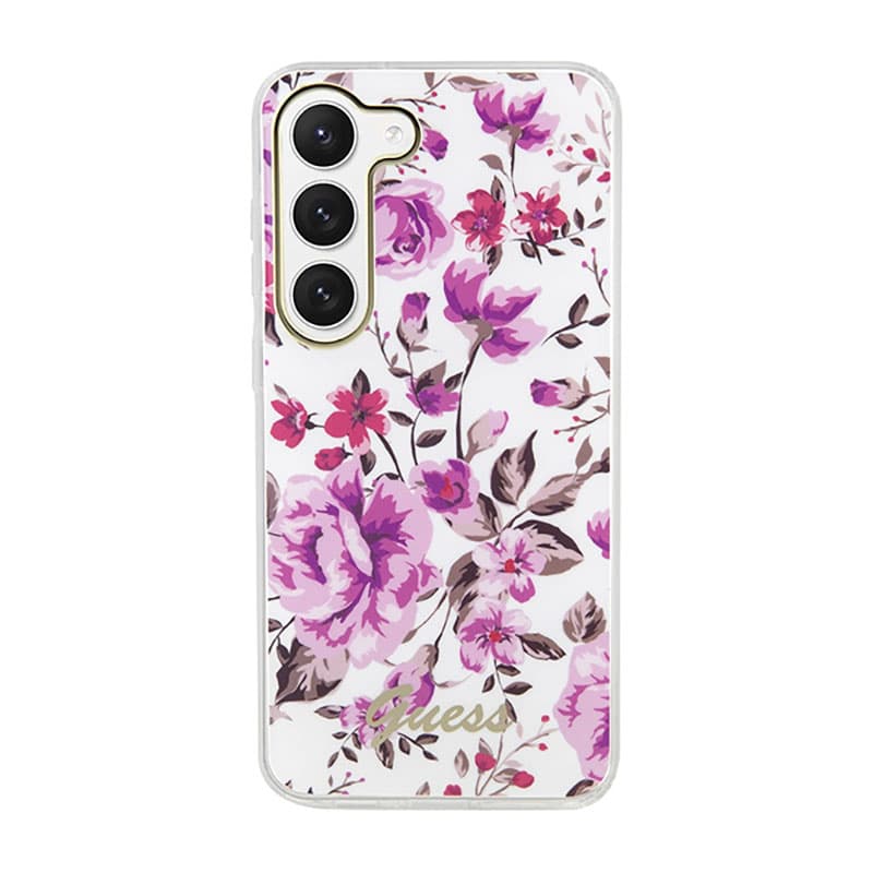 Guess Flower Collection - Case for Samsung Galaxy S23 (White) 3