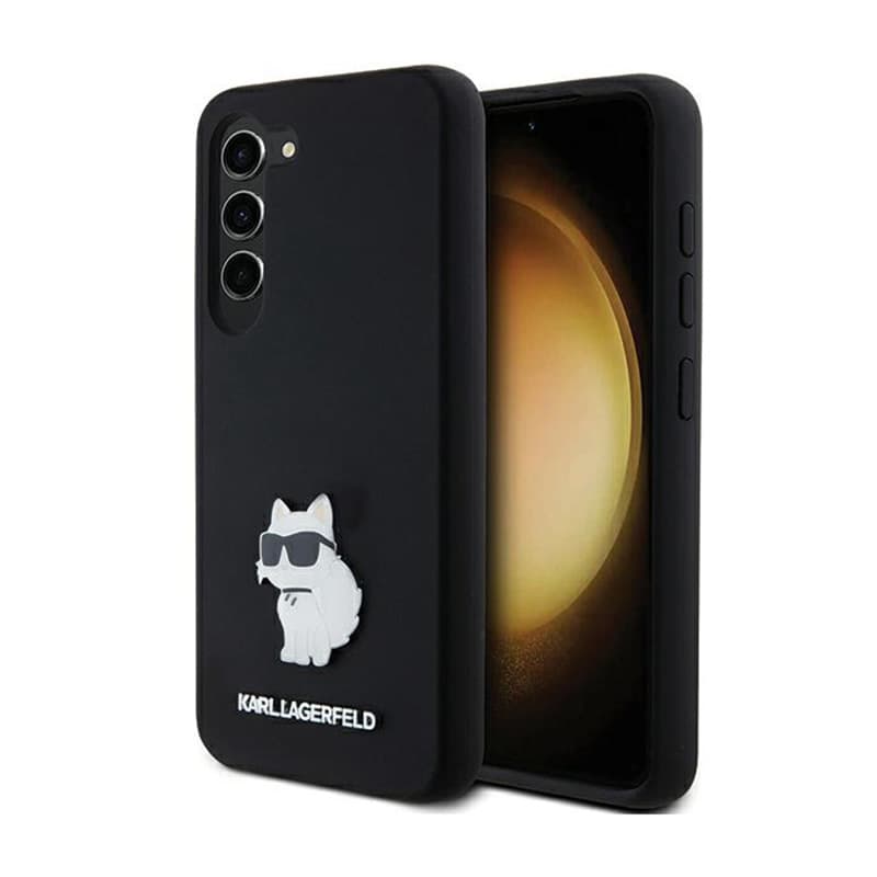 Karl Lagerfeld Silicone Choupette Metal Pin - Case Samsung Galaxy S24 (czarny) 1