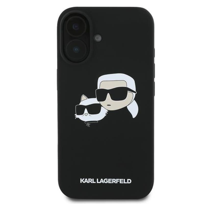 Karl Lagerfeld Silicone Double Heads Print MagSafe - Case iPhone 16 Plus (black) 3