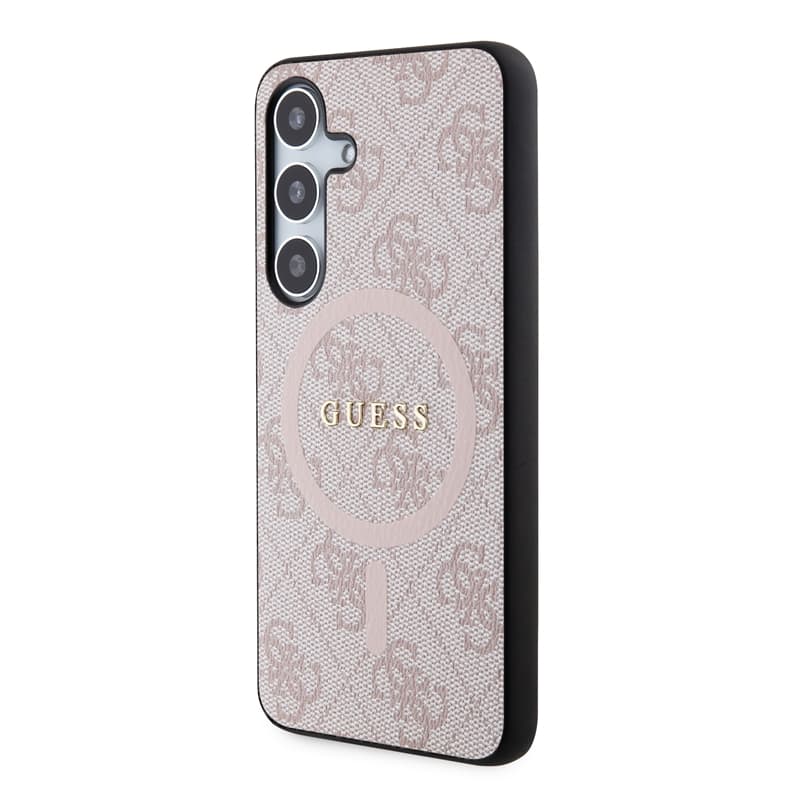 Guess 4G Collection Leather Metal Logo MagSafe - Case Samsung Galaxy S24 (Pink) 2