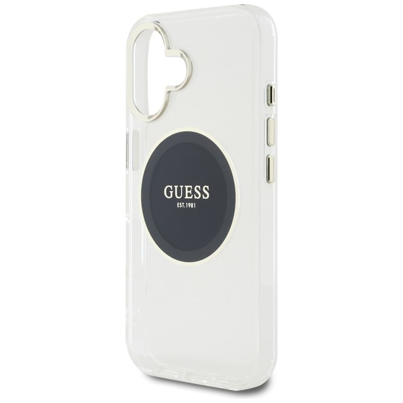 Guess IML Metal Colored Circle Classic Logo MagSafe - Case for iPhone 16 (black) 6