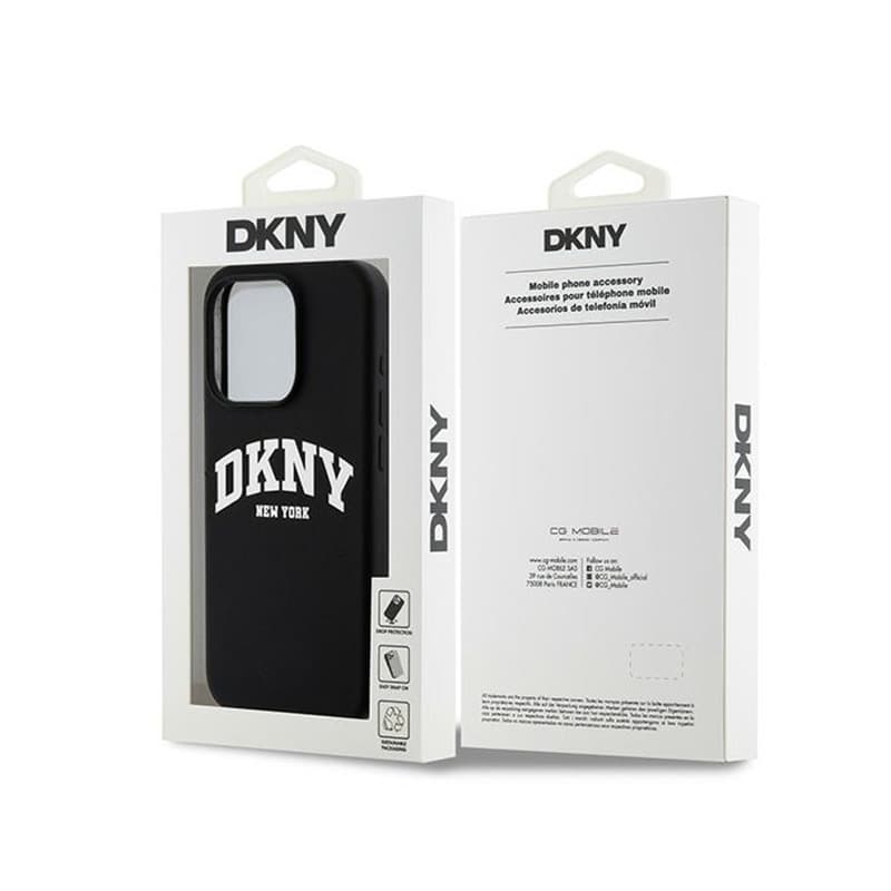 DKNY Liquid Silicone White Printed Logo MagSafe - Case for iPhone 14 Pro (black) 8