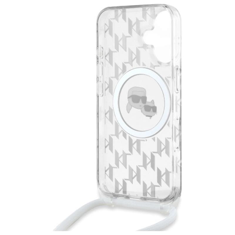 Karl Lagerfeld IML Crossbody Monogram Karl & Choupette Head MagSafe - Case for iPhone 16 (transparent) 6