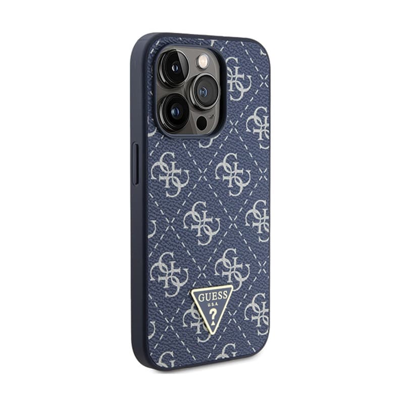 Guess 4G Triangle Metal Logo - Case for iPhone 15 Pro (blue) 4