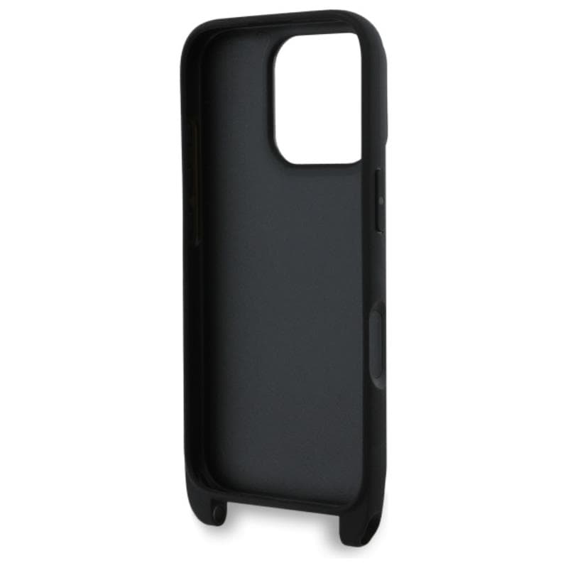 Karl Lagerfeld Saffiano Karl & Choupette Metal Pin CBDY Strap - Case for iPhone 16 Pro Max (black) 5