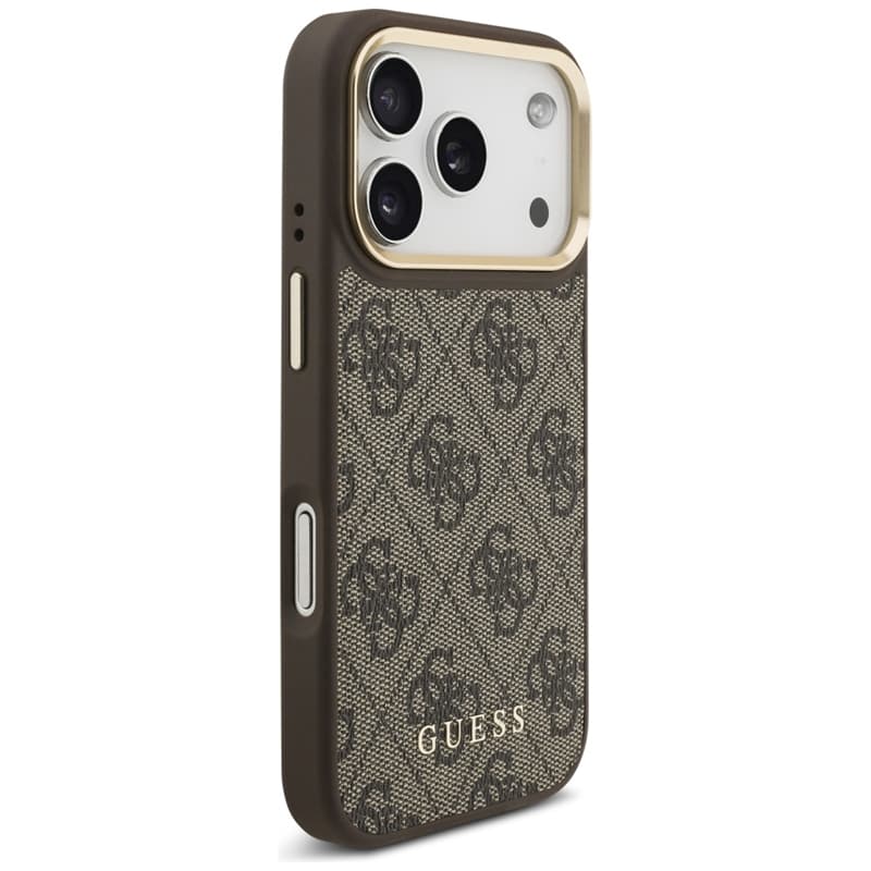 Guess Bundle Pack MagSafe 4G - Case + MagSafe Wallet Set for iPhone 17 Pro (Brown) 4