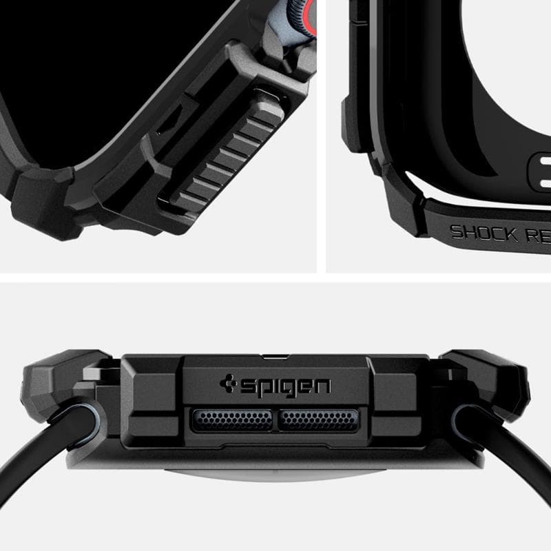 Spigen Rugged Armor - Case for Apple Watch 10 46 mm (Matte Black) 7