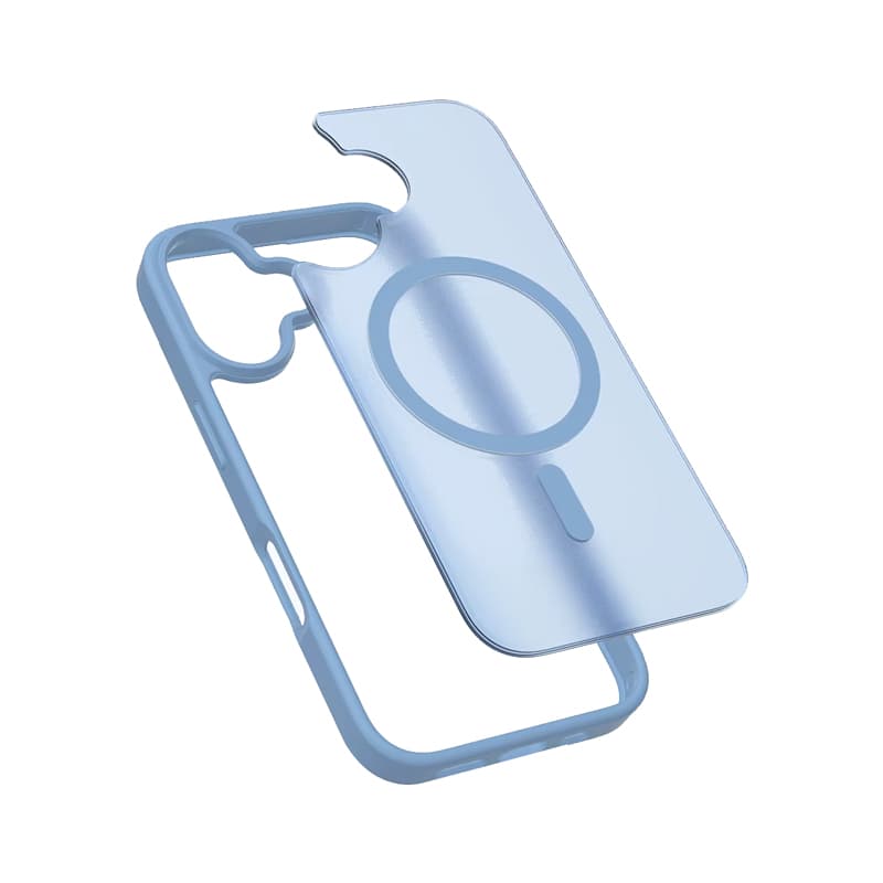 Crong Hybrid Matte Magnetic - MagSafe iPhone 17 Case (Blue) 3