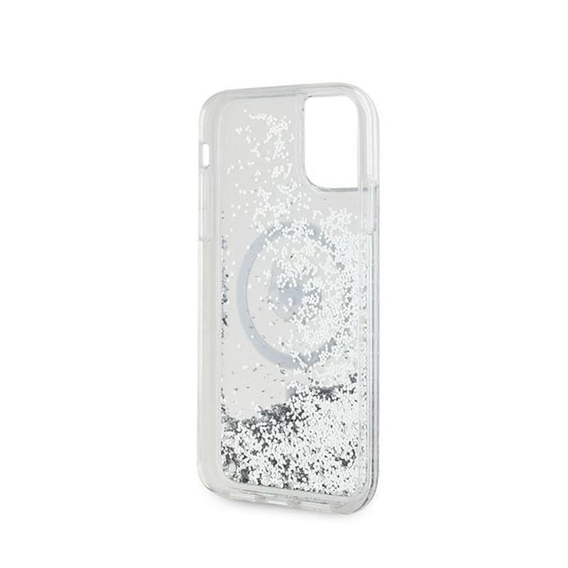 Karl Lagerfeld Liquid Glitter Choupette Head MagSafe - iPhone 11 Case (Transparent) 7