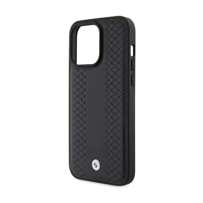 BMW Leather Diamond Pattern - Case for iPhone 15 Pro Max (Black) 6