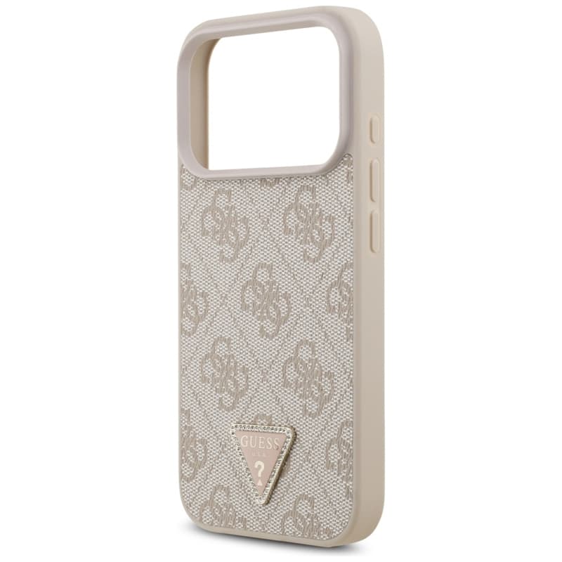 Guess Leather 4G Triangle Strass MagSafe - Case iPhone 17 Pro (pink) 6
