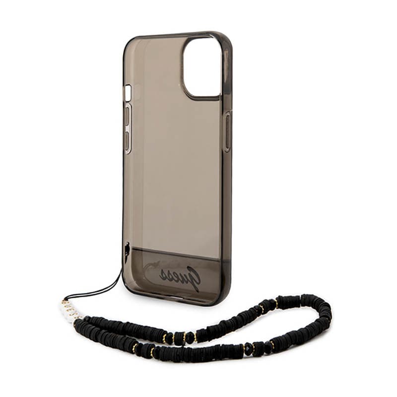 Guess Translucent Pearl Strap - Case for iPhone 14 (Black) 6