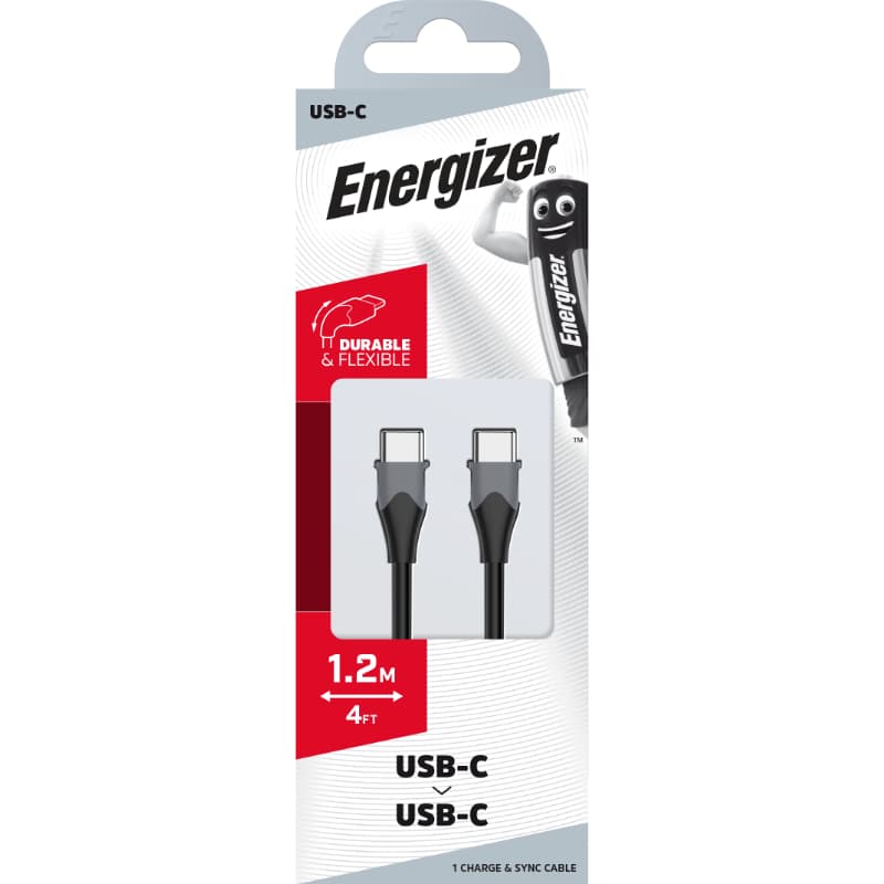 Energizer Classic - USB-C to USB-C connecting cable 1.2m (Black) 2