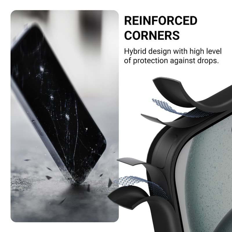 Crong Hybrid Frost MAG Cover - iPhone 17e / 16e MagSafe Case (Black) 6