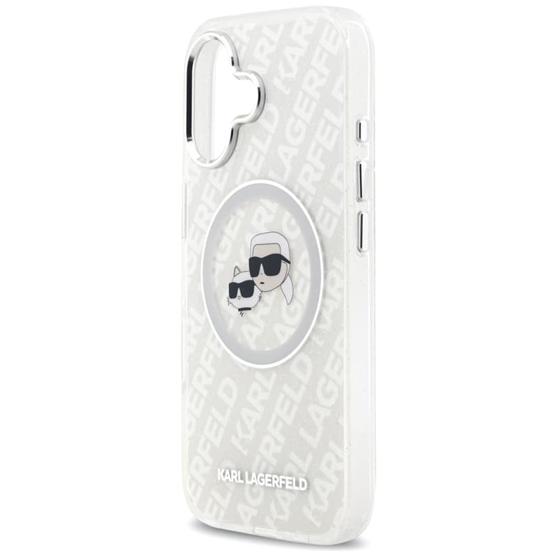 Karl Lagerfeld IML Glitter Karl & Choupette Heads Logo MagSafe - Case for iPhone 17 (gray) 6