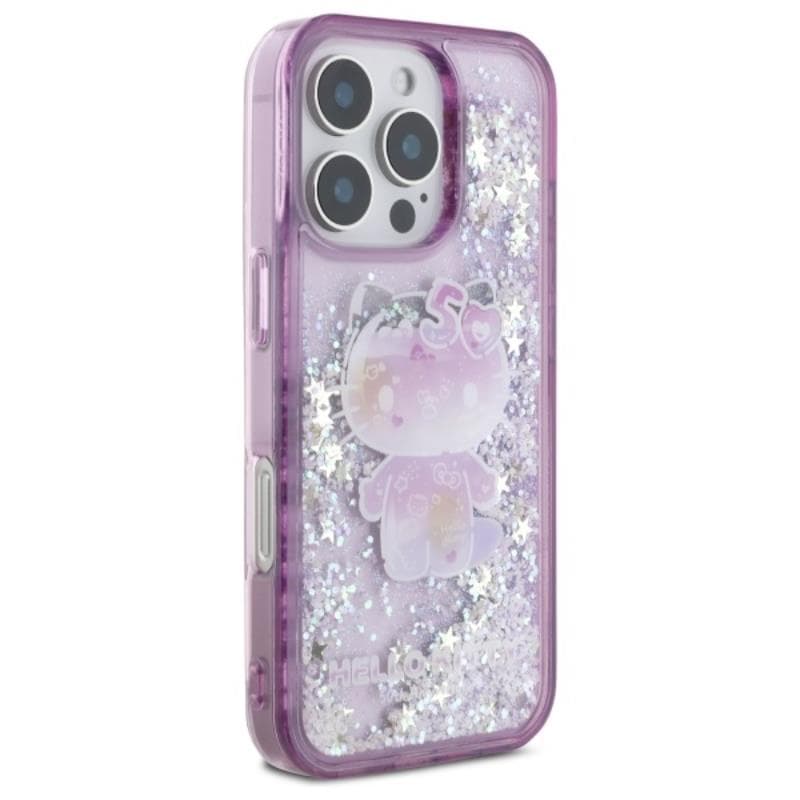 Hello Kitty Liquid Glitter 50TH Anniversary Party - Case for iPhone 16 Pro (purple) 4