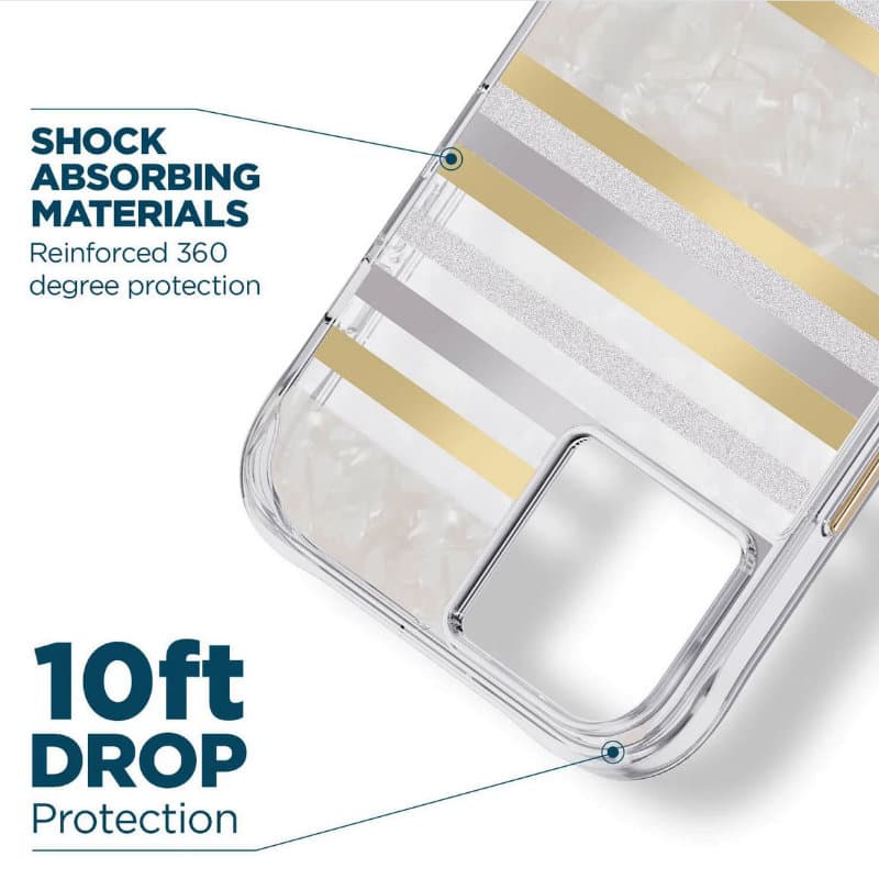 Case-Mate Pearl Stripes MagSafe - Case decorated with mother-of-pearl for iPhone 14 / iPhone 13 (Pearl Stripes) 5