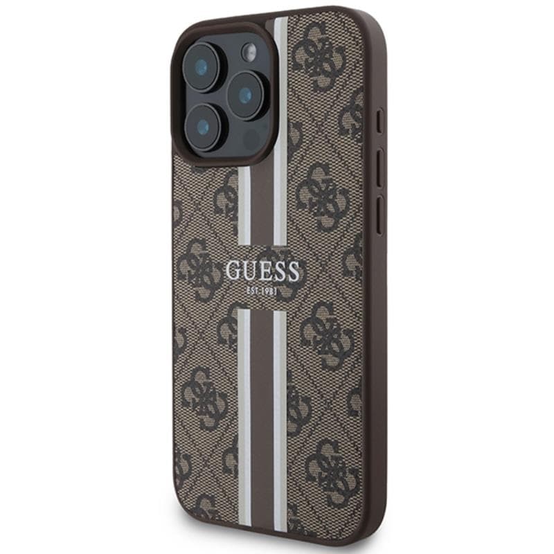 Guess 4G Printed Stripes MagSafe - Case iPhone 16 Pro Max (brown) 2