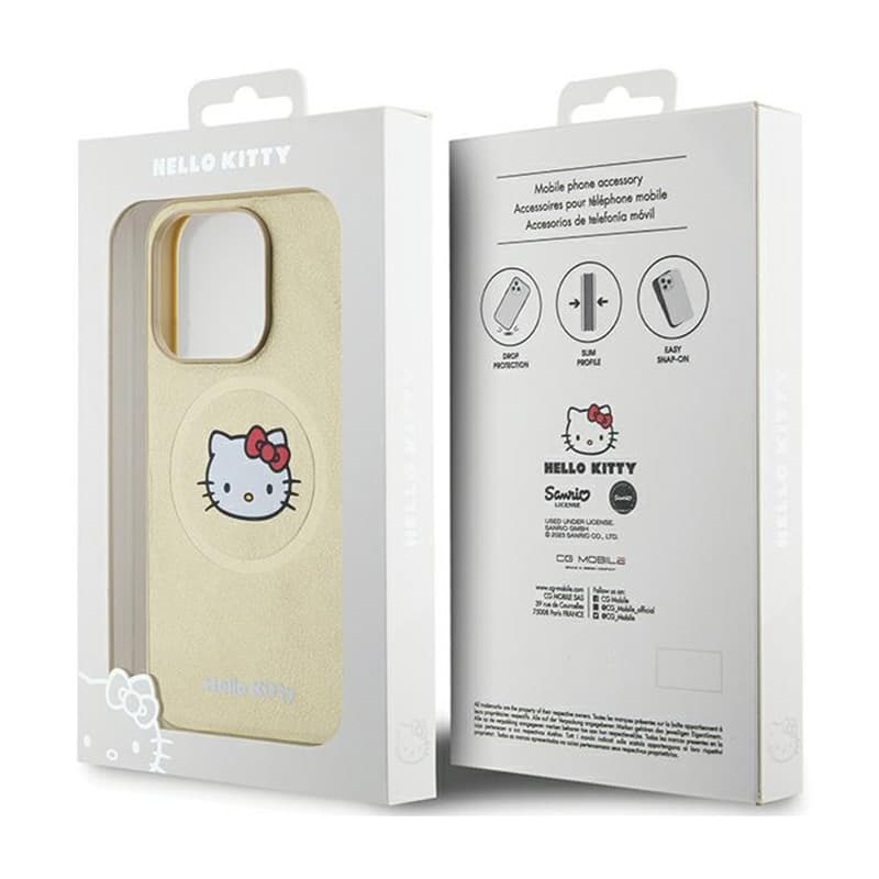 Hello Kitty Leather Kitty Head MagSafe - Case iPhone 13 Pro Max (Gold) 8