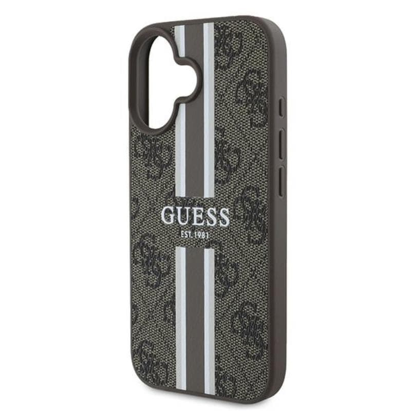 Guess 4G Printed Stripes MagSafe - Case iPhone 16 Plus (brown) 6