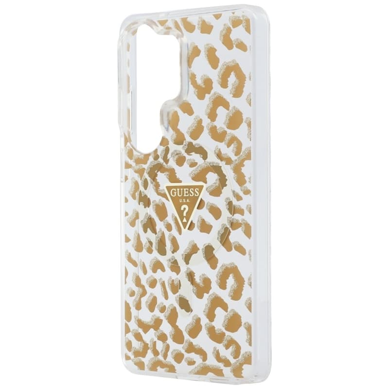 Guess IML Leopard Print Triangle MagSafe - Samsung Galaxy S26 Ultra Case (Brown) 6