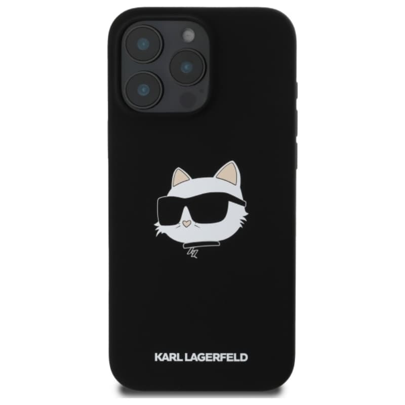 Karl Lagerfeld Silicone Choupette Head Print MagSafe - Case iPhone 16 Pro (black) 3