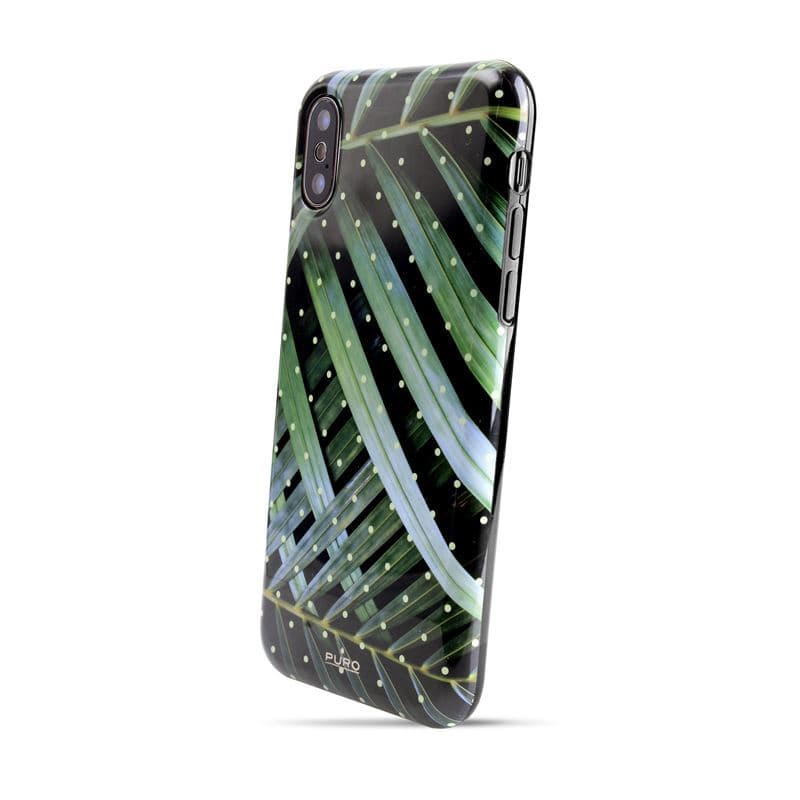 PURO Glam Tropical Leaves - Case for iPhone Xs / X (Brilliant Leaves) 2
