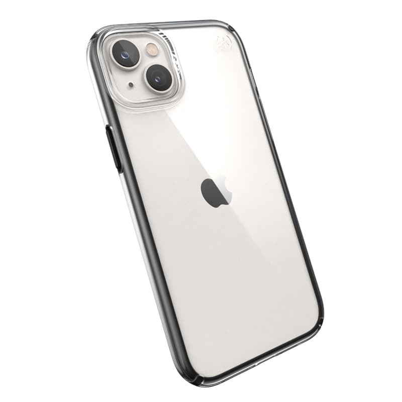 Speck Presidio Perfect-Clear with Impact Geometry - iPhone 15 Plus / 14 Plus Case with MICROBAN Coating (Clear / Black) 7