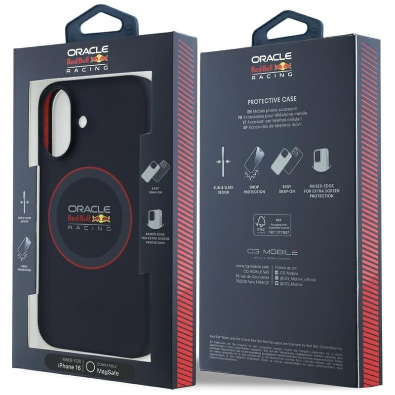 Red Bull Silicone Red Ring MagSafe - iPhone 16 Case (Navy Blue) 8