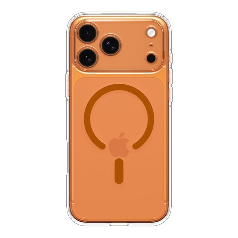 Spigen Ultra Hybrid Mag MagSafe - Case for iPhone 17 Pro (Clear/Orange) 2