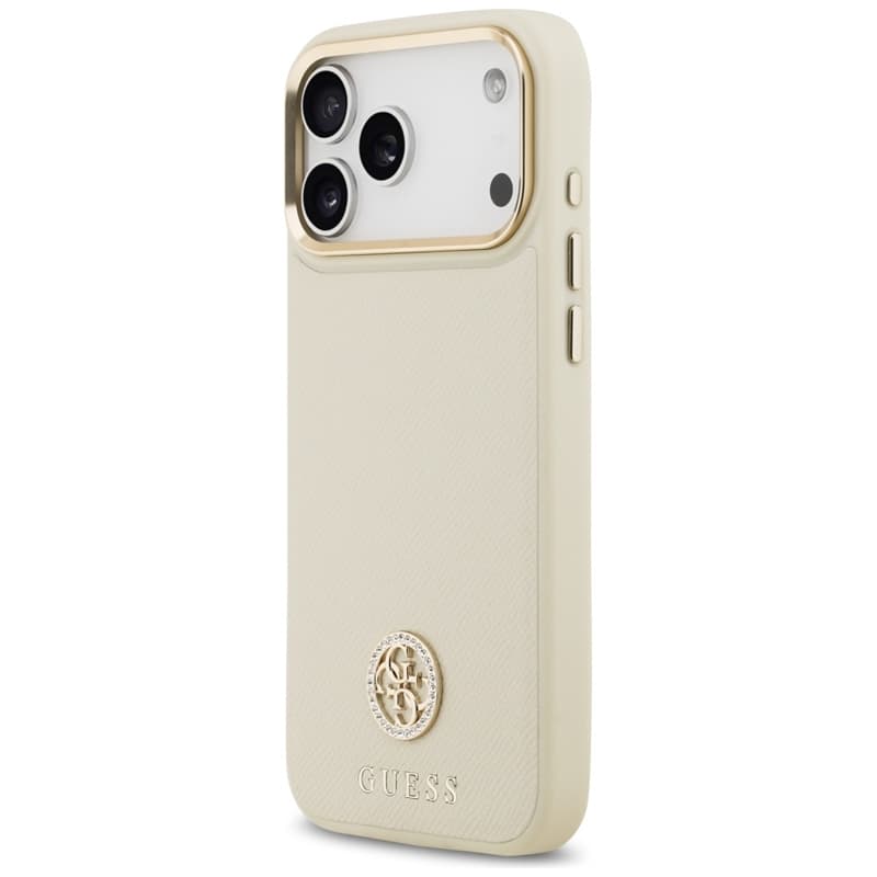 Guess Grained Strass Logo MagSafe - Case iPhone 17 Pro Max (beige) 2