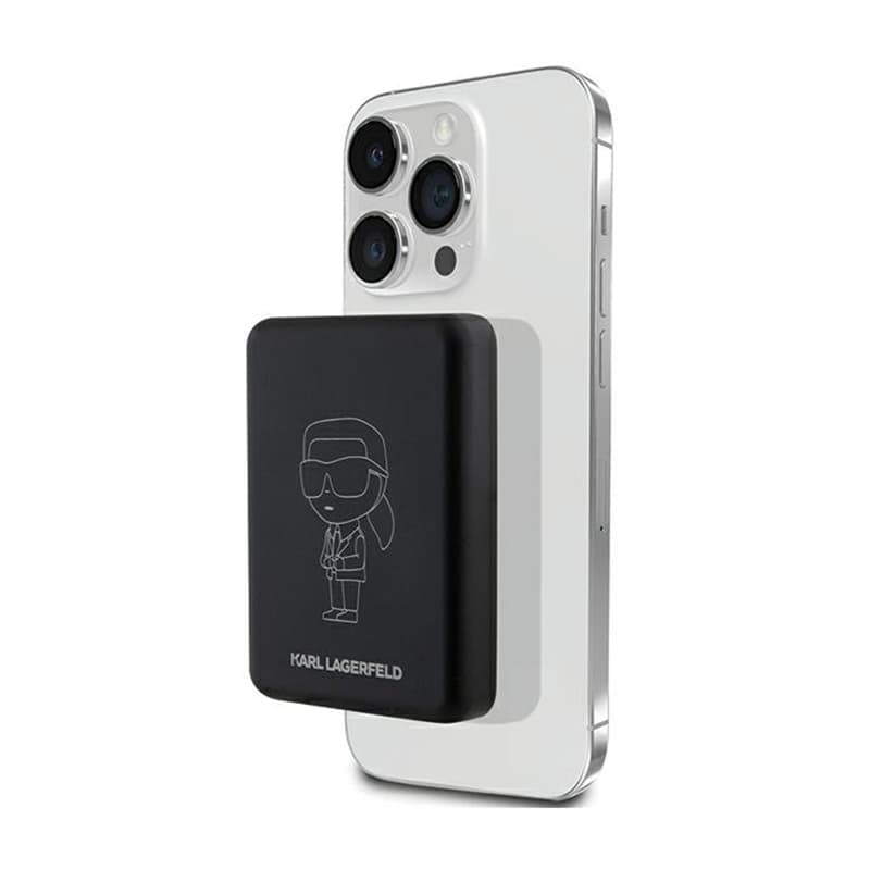Karl Lagerfeld NFT Outline Ikonik MagSafe - Induction Power Bank 5000 mAh 15W MagSafe (black) 1