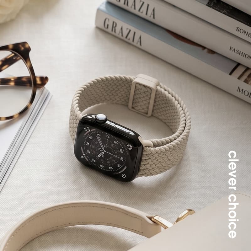 Crong Wave Band - Braided strap for Apple Watch 38/40/41/42 mm (beige) 3