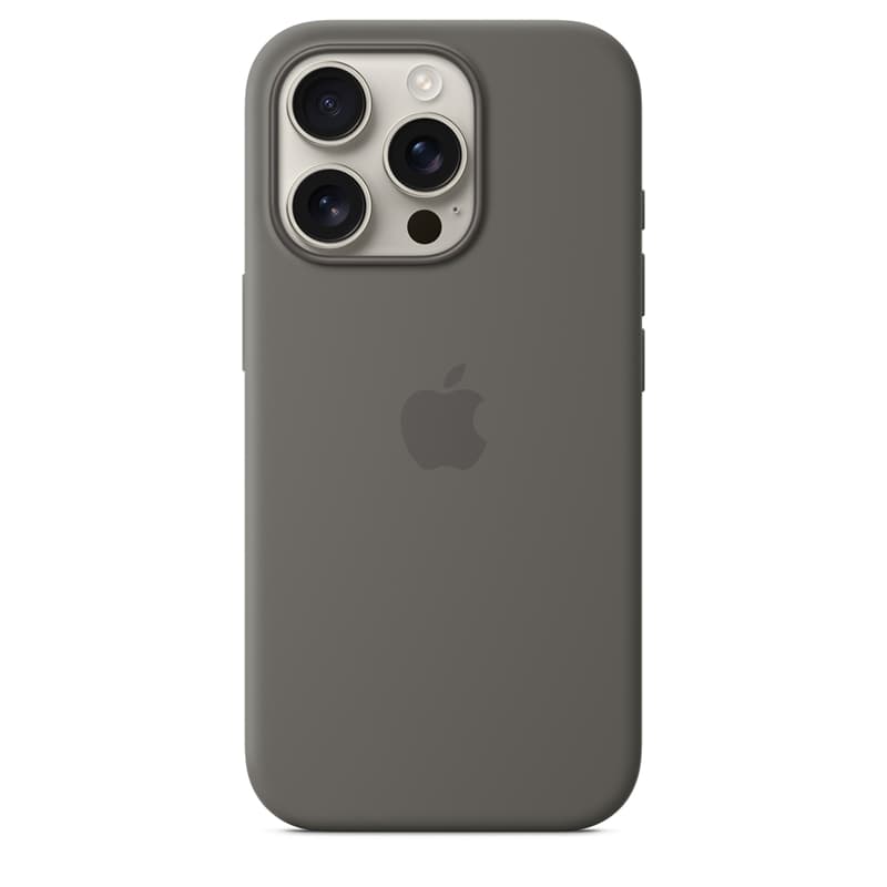Apple Silicone Case – Silicone Case with MagSafe for iPhone 16 Pro (Stone Gray)