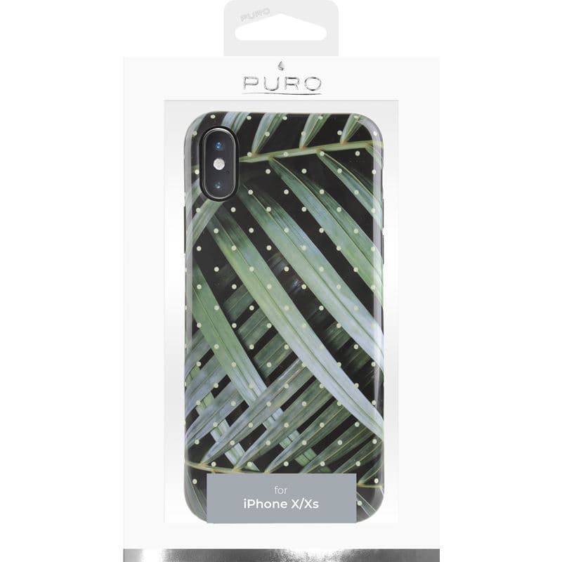 PURO Glam Tropical Leaves - Case for iPhone Xs / X (Brilliant Leaves) 3