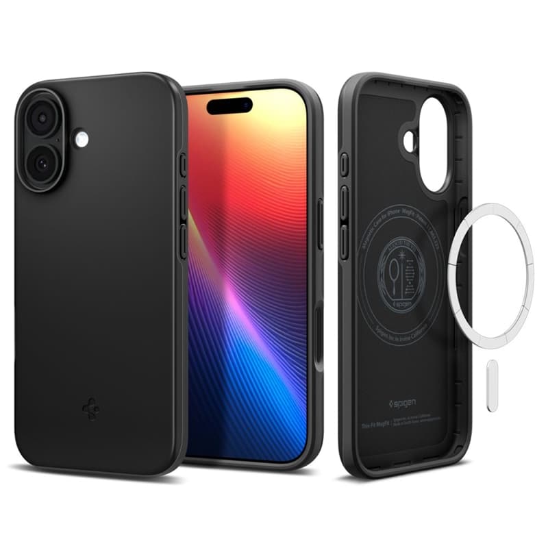 Spigen Thin Fit Mag MagSafe - Case for iPhone 17 (Black)   2