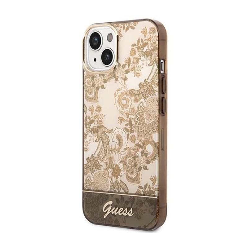 Guess Porcelain Collection - Case for iPhone 14 Plus (Ochre) 2