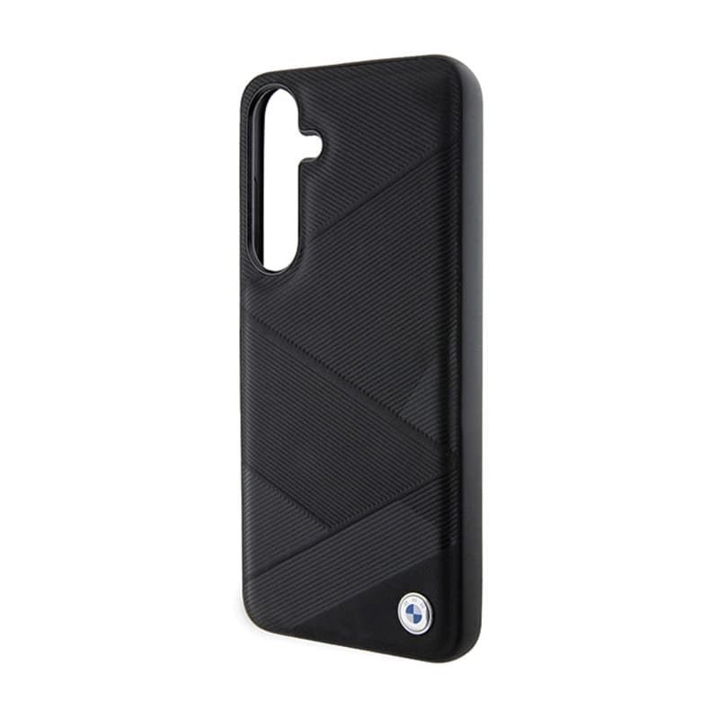 BMW Signature Leather Crossing Lines Pattern - Case for Samsung Galaxy S24+ (black) 6